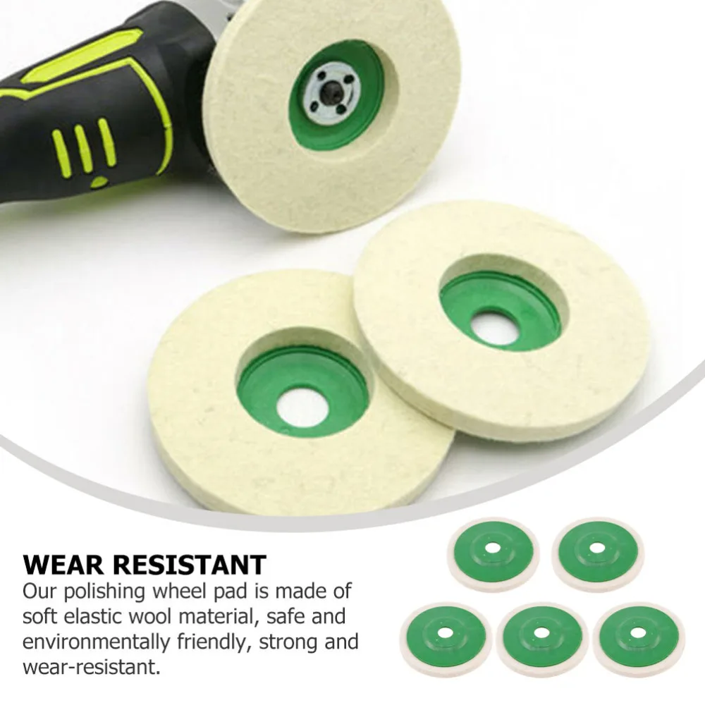 

3pcs Wool Felt Grinding Wheel Pad Marble Polishing Disc Buffer Polisher Tools