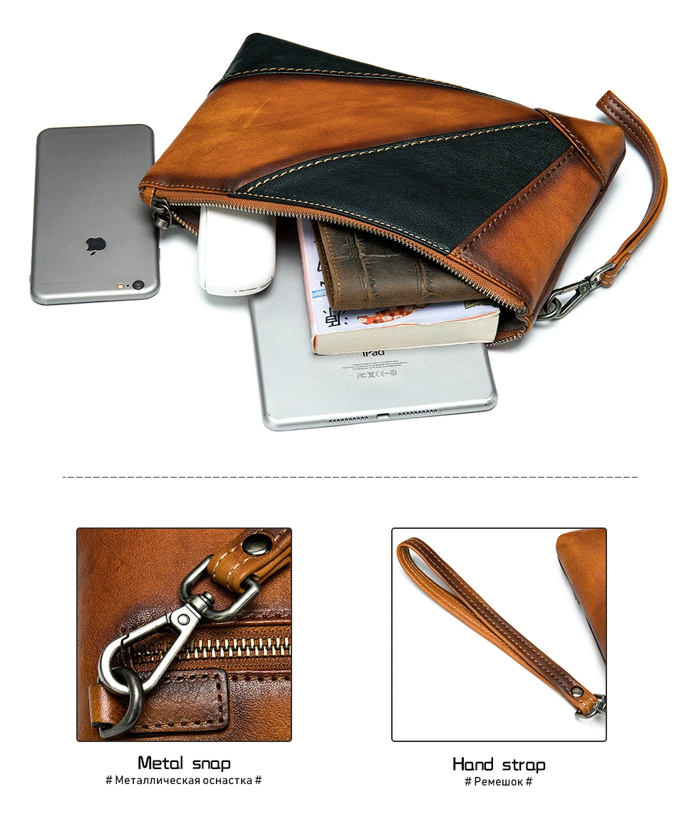 Мужская сумка клатч WESTAL из натуральной кожи мужские клатчи на каждый день сумки