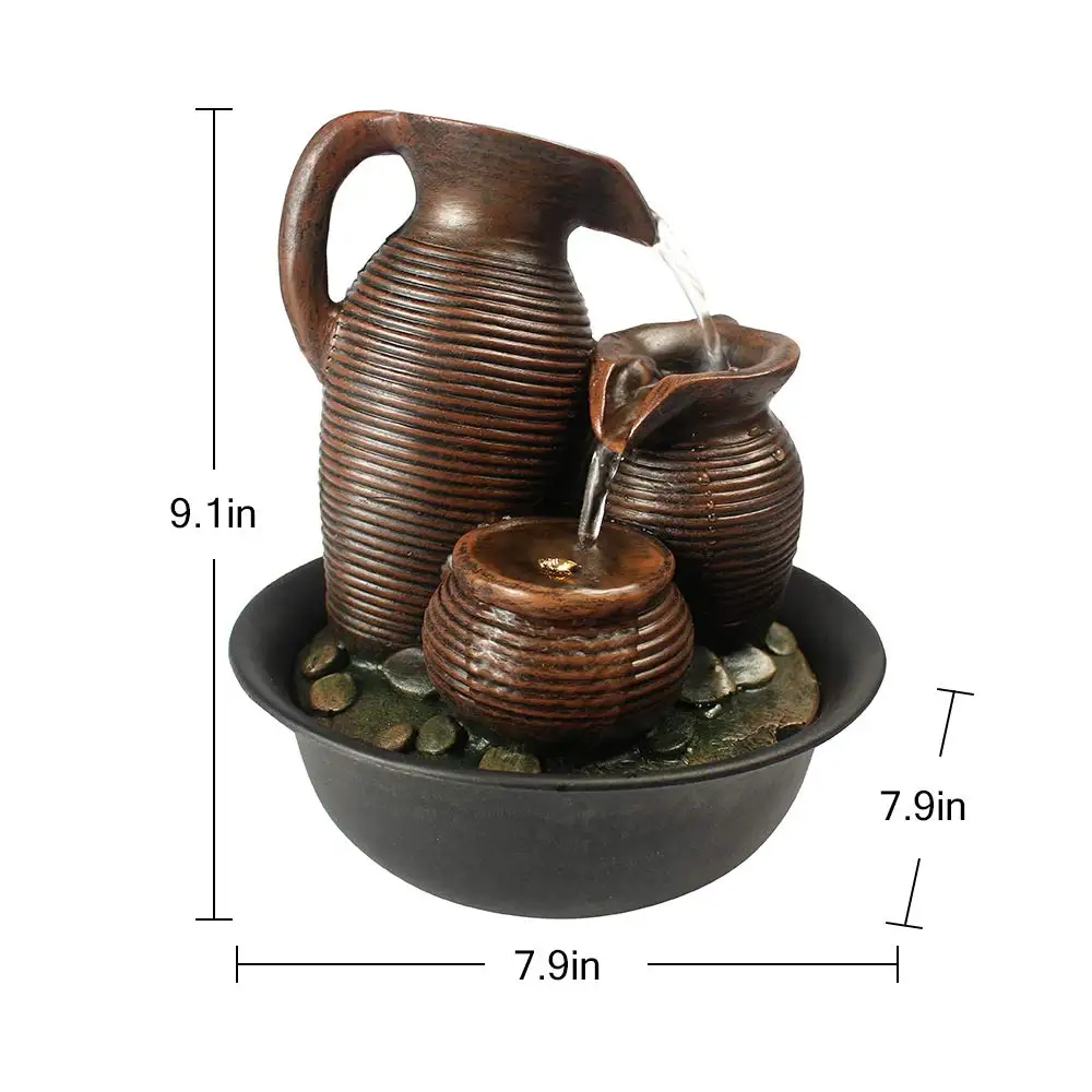 3-х уровневая баночка для фонтана украшение рабочего стола-9 дюймов настольный