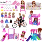 Смешанные аксессуары для кукол, детская мебель для кукольного домика, детская тележка, кресло, качели, скользящая обувь, Одежда для куклы Барби, для куклы Келли