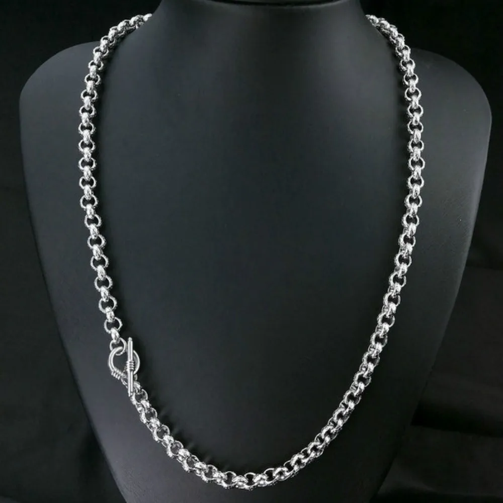 

316L Stainless Steel 7mm width mens womens necklace N409-407