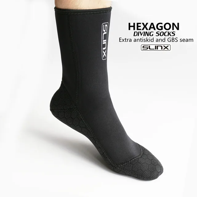 

Slinx 3mm scuba socks Premium Water Fin Sock Perfect for water diving Snorkeling Swimming dive socks 3mm