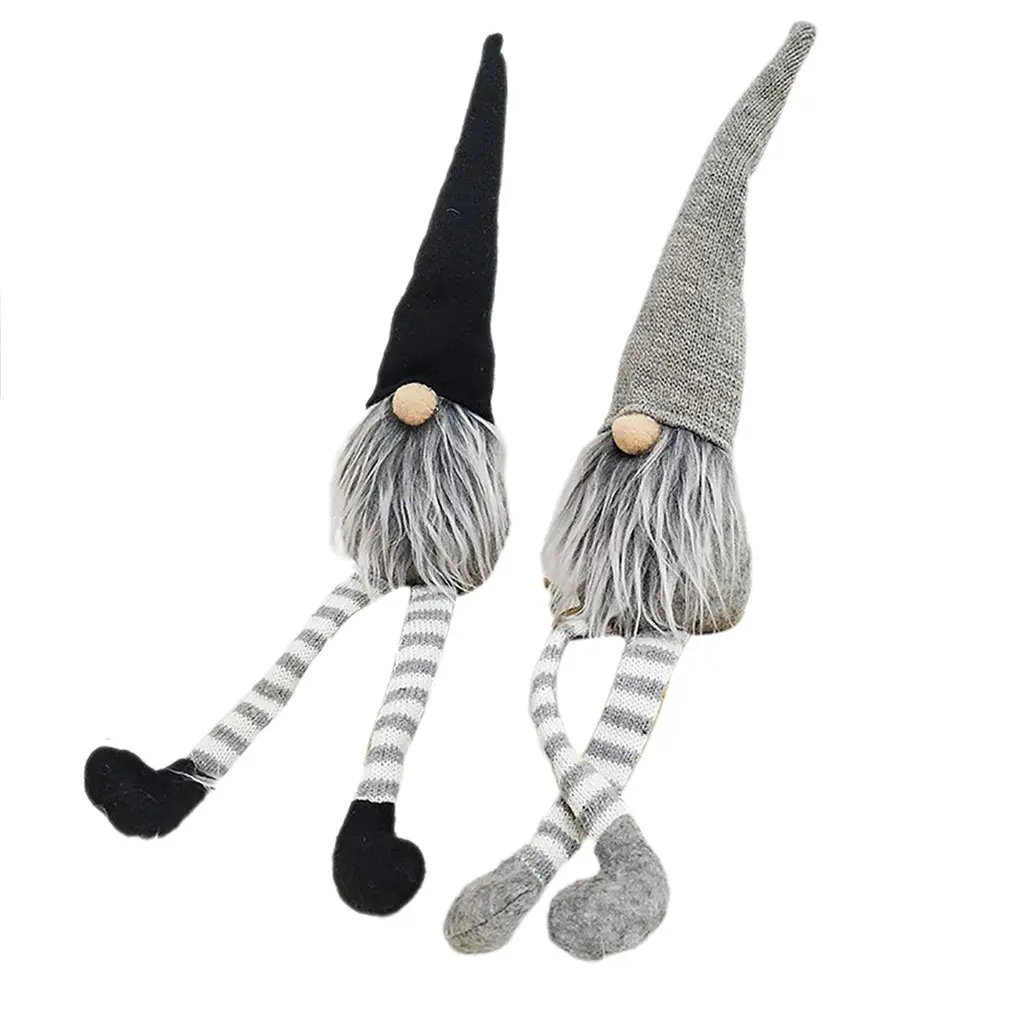 

Рождественская вязаная кукла без лица, зимний домашний декор, кукла-Рудольф, украшение для дома, Рождественский плюшевый гном, подвесное ук...