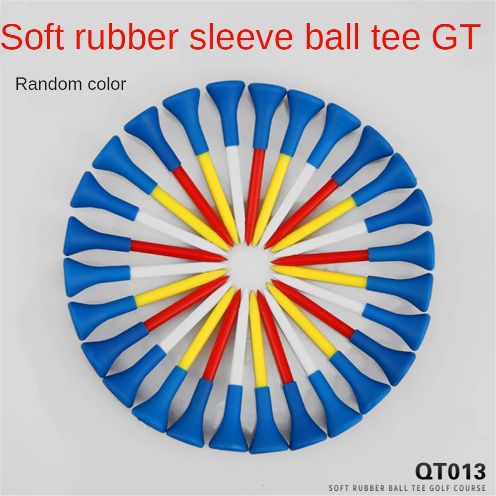 

10 Pcs/Pack Golf Tee Plastic Golf Tee Multi Color Durable Rubber Cushion Top Golf Tee Accessories Longer Drives Training Aid