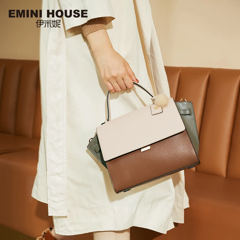 Женская сумка трапеция из спилка EMINI HOUSE роскошная дизайнерская через плечо 2