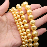 6810mm trendy simulated pearl beads austria faceted spacer bead for jewelry making necklace bracelet accessories