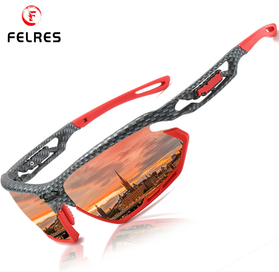 

FELRES Men Women Polarized Sport Sunglasses UV400 Outdoor Driving Cycling Fishing Coating Glasses Goggles Hot F404