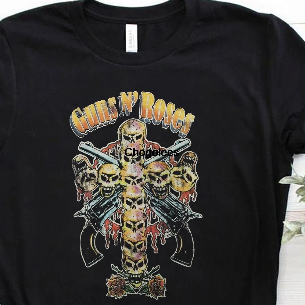 Рубашка с изображением черепа пистолета и розы рубашка идея для подарка любимых