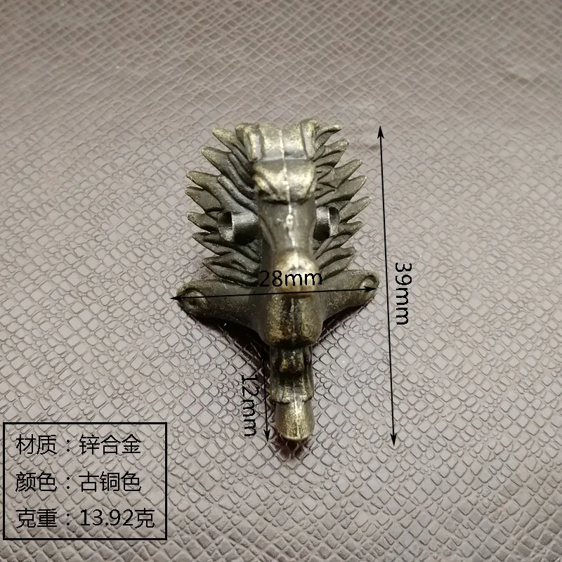 1 шт. 28*39 мм античная бронза голова лошади ювелирные изделия Подарочная коробка