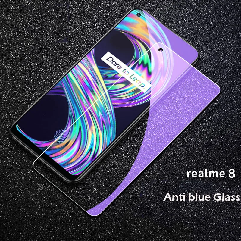 

Anti Blue frosted Tempered Glass for OPPO Realme 8 5G Screen Protector Camera Lens Protector for Realme8 5G REALME 8 Cover Glass