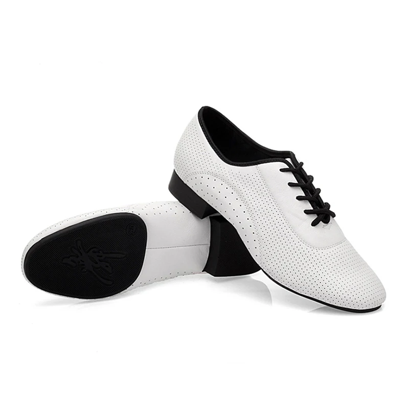Men's Ballroom Dance Shoes Tango Jazz Latin Dancing Shoes For Boys Adults Soft PU 2CM Low Heel Party Shoes
