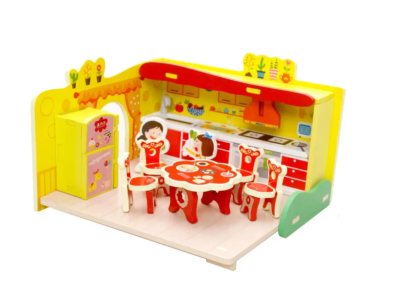 3D DIY Головоломка модель замка Мультфильм Дом сборка игрушка ребенок раннего