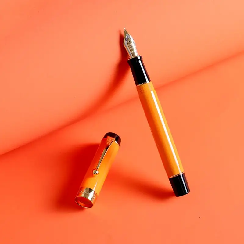 Jinhao 100 Centennial каучуковая перьевая ручка 18KGP средний/зеркальный 0 6/1 2 мм Золотой
