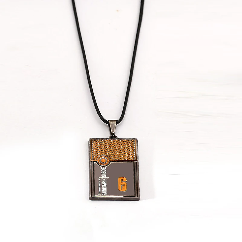 New Arrival Rainbow 6 Siege Keychain Tag Pendants 6 Choker Necklace Car Key Chains Key Holder Keyring Women Men Accessory Gift