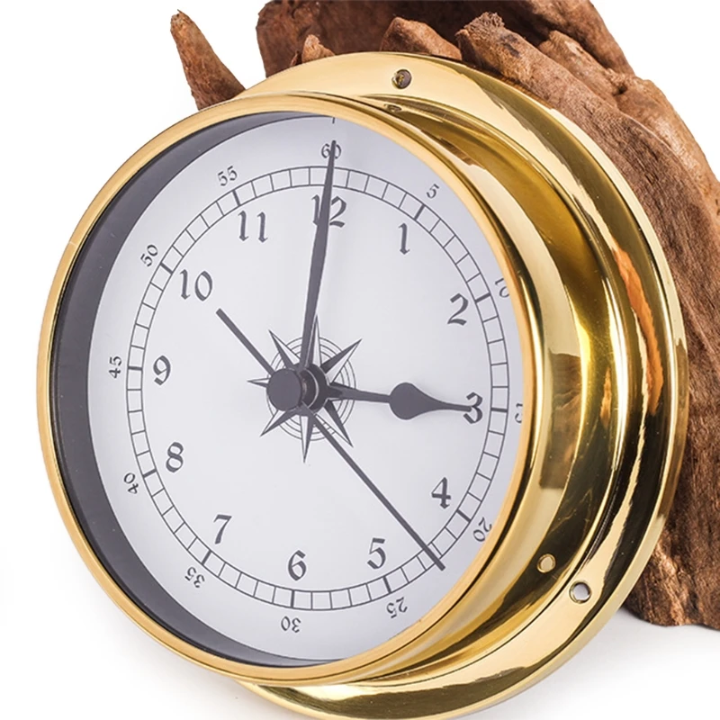 Метеостанция с часами и гигрометром настенный термометр барометр медный корпус