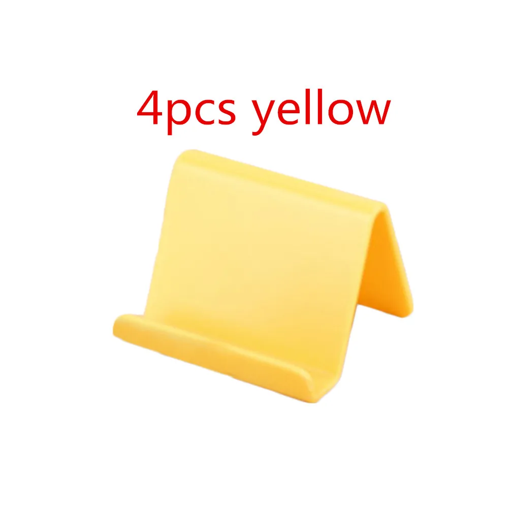 4pcs yellow Универсальный Настольный держатель для телефона, гибкий складной держатель для мобильного телефона для iPhone для samsung для MP5, подставка для смартфона - Цвет: 4pcs yellow