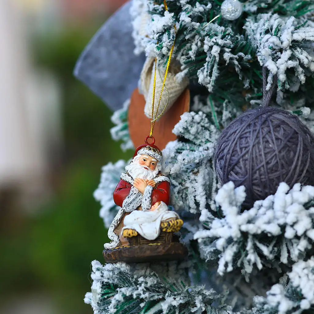 Подвеска с лентой в виде Санта-Клауса |