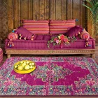 Wishstar персидский ковер в этническом стиле фиолетовый для гостиной винтажный ковер для девушки спальни богемный коврик с геометрическим орнаментом Коврик для прихожей