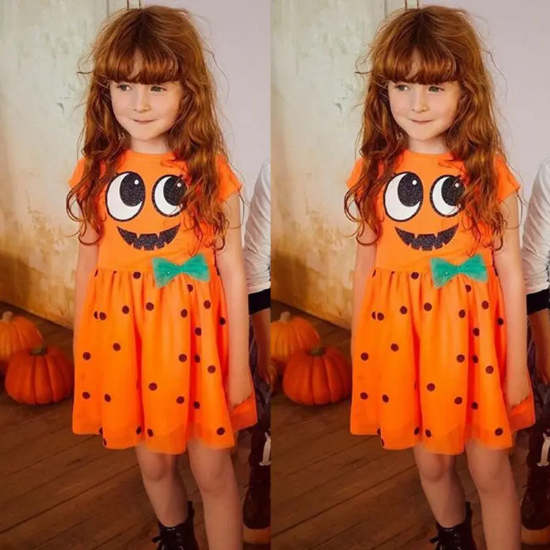 Emmababy костюм для девочек на Хэллоуин феи из тыквы нарядное праздничное платье