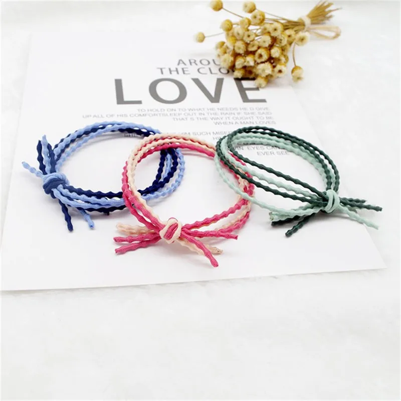 Простой тканый женский аксессуар для волос резинка модный тренд маленькая