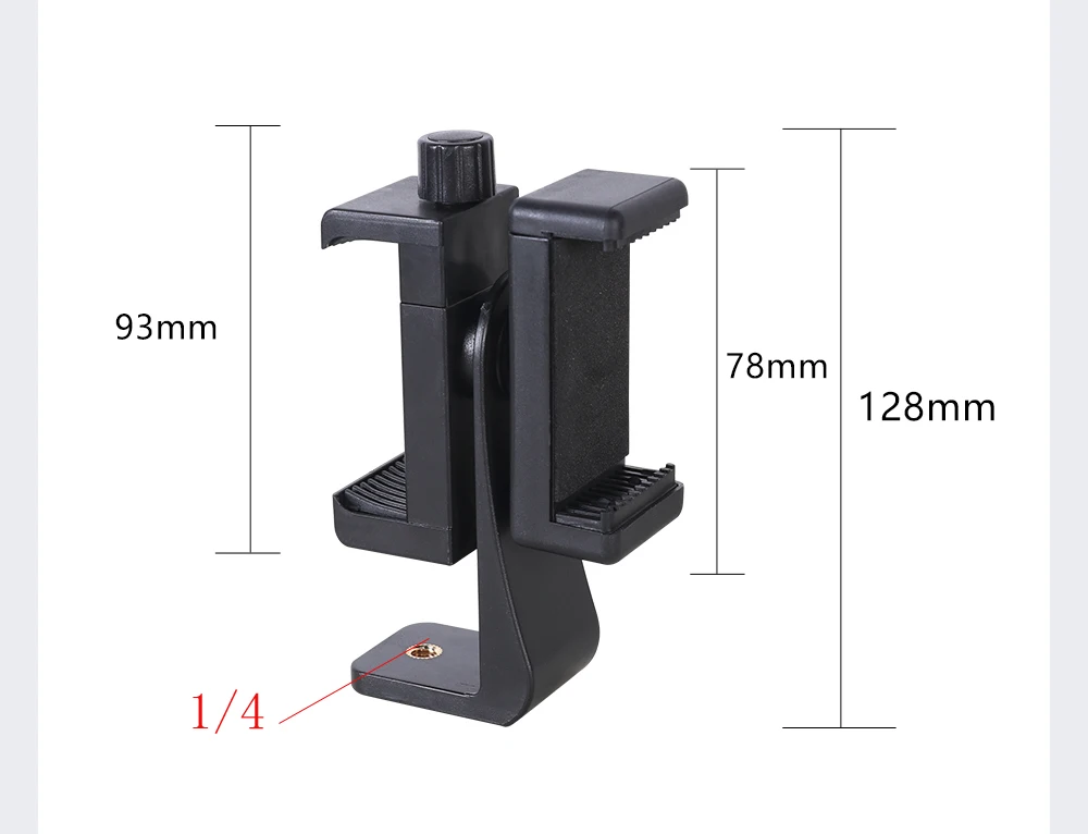 

360 degree rotation double mobile phone clip simple live broadcast tripod horizontal and vertical expansion clip self timer rod
