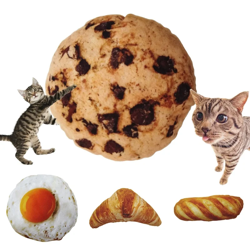 Забавные игрушки для кошек Интерактивная имитация закусок реалистичные в виде
