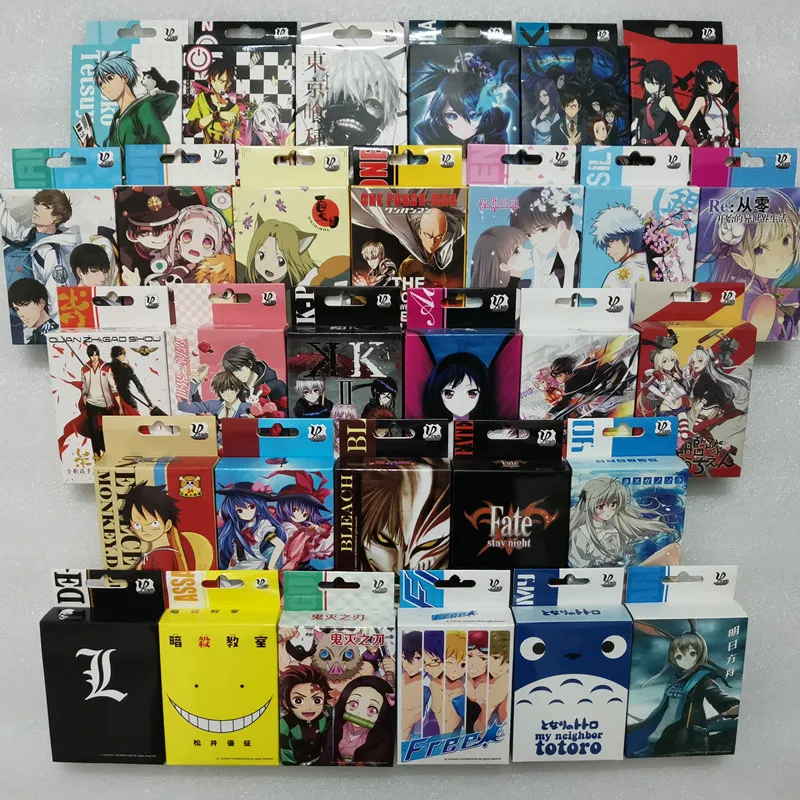 Набор для покера в мультяшном стиле игрушечные карты тетрадь смерти сказочный