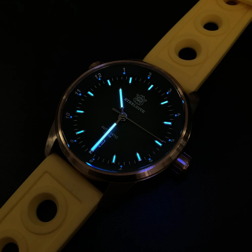 STEELDIVE 1949S-G CUSN8 бронзовые погружные механические часы 200 м сапфировое стекло C3