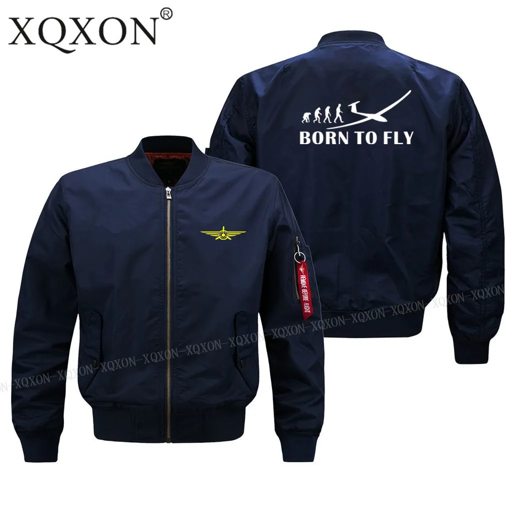 XQXON 2021New Человек Куртка Пилота пальто S 6XL Evolution Born To Fly Пилот самолета дизайн куртки