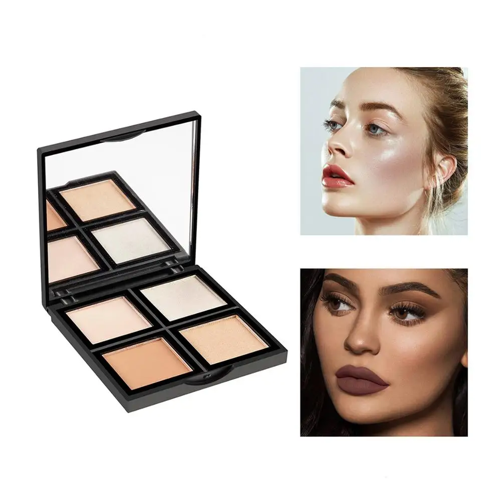 Не Цветущий 4 цвета мерцающий матовый ню макияж палитры пигментированный стойкий