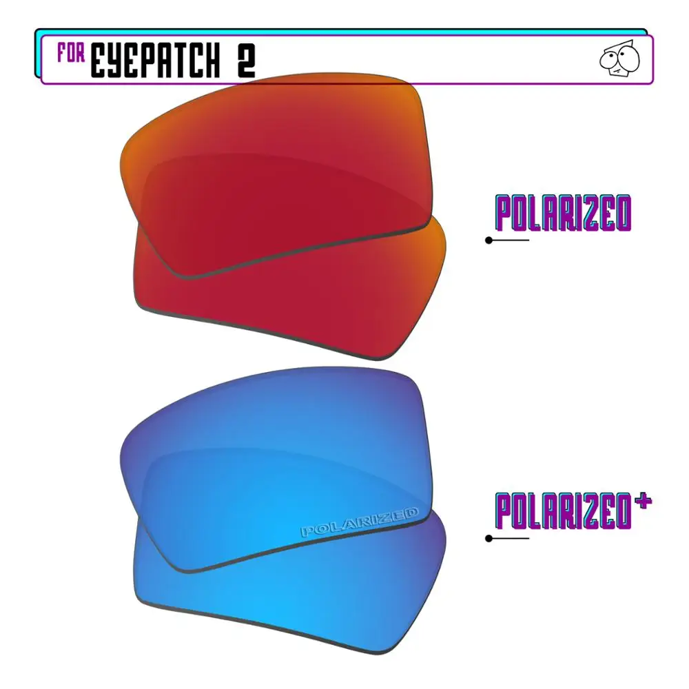 EZReplace Polarized Replacement Lenses for - Oakley Eyepatch 2 Sunglasses - BlueP Plus-RedP Plus