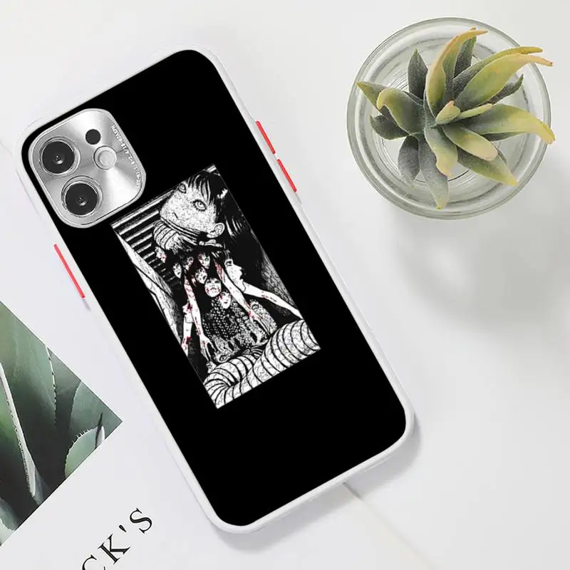 

Japanese horror comic Phone Case Clear matte transparent For white iPhone 7 8 x xs xr 11 12 pro plus max mini Funda