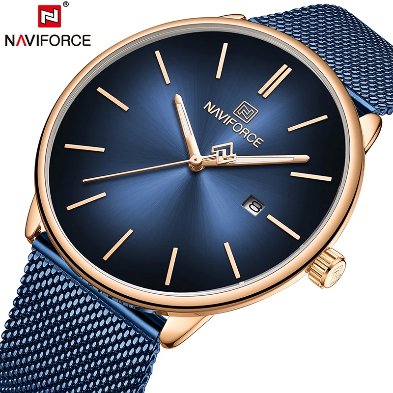 Часы наручные NAVIFORCE кварцевые для мужчин и женщин брендовые люксовые Модные