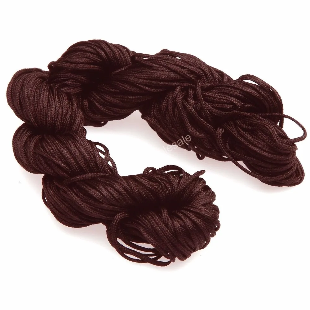 27 м 1 мм китайский узел макраме браслет веревка цвета нейлоновый шнур нить для