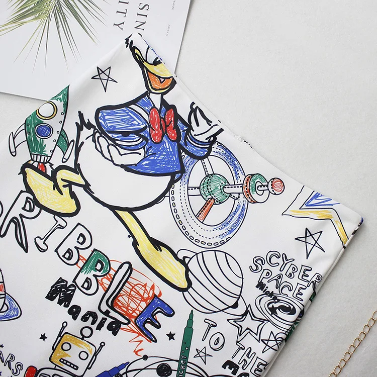 Новинка, летняя женская юбка-карандаш с рисунком Микки Мауса, Облегающие юбки с завышенной талией для молодых девушек размера плюс, для женщин