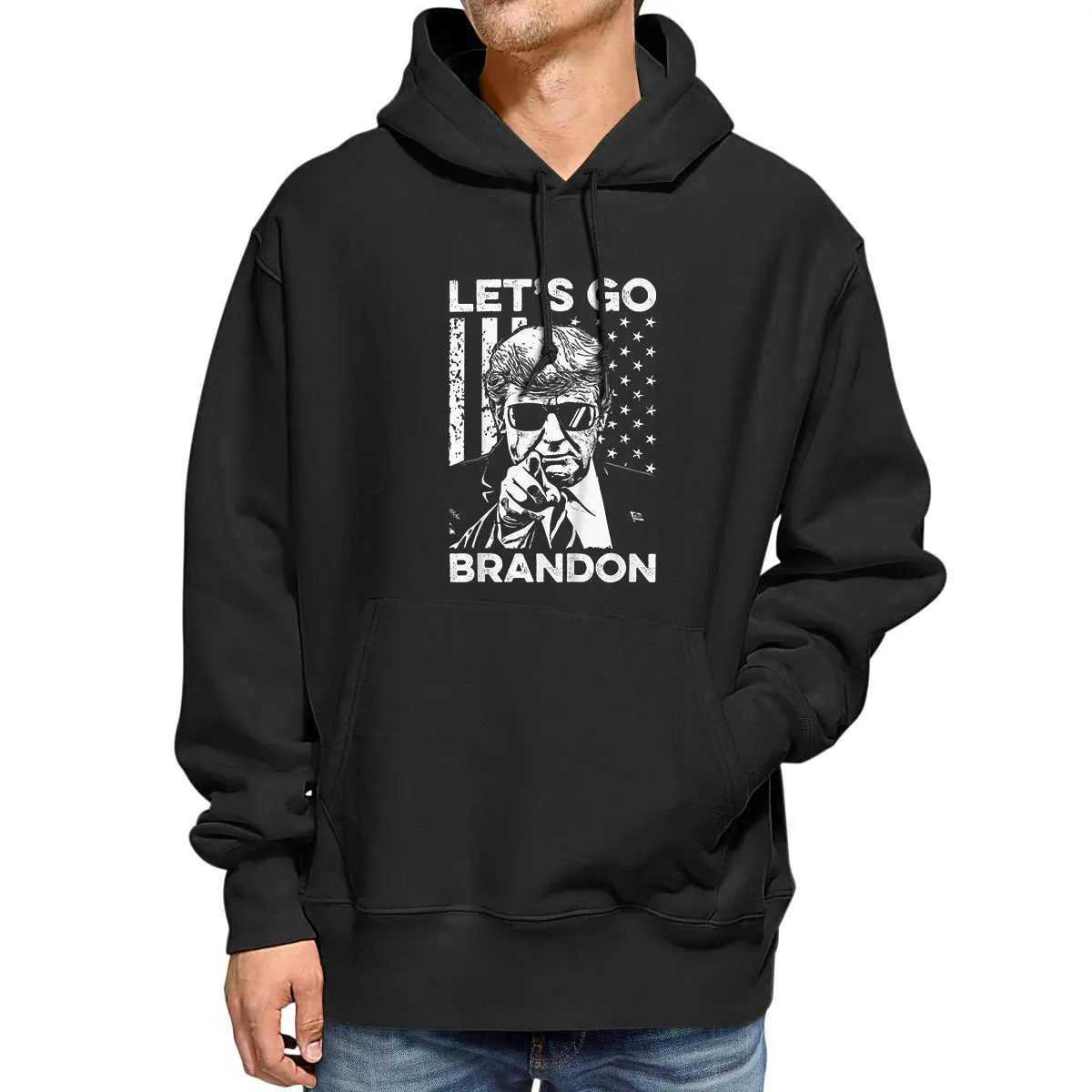 

Unisex Cotton Let's Go Brandon Conservative Anti Liberal USA Flag JB Chant Men's EU Size Fleece Hoodie Casual Women Sweatshirt