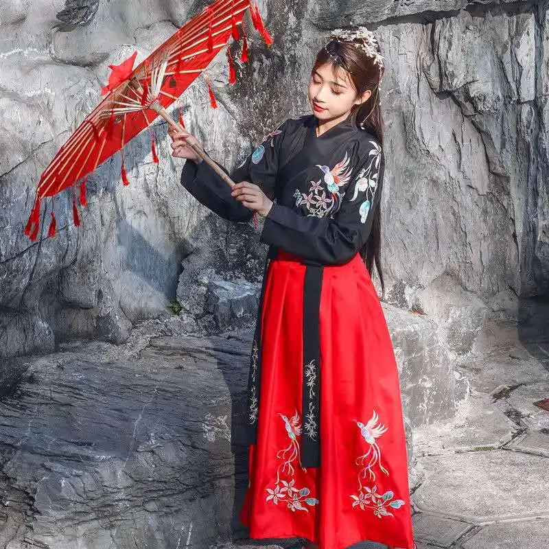 Китайский Hanfu женские элегантные нежная вышивка фея японское кимоно ночной халат