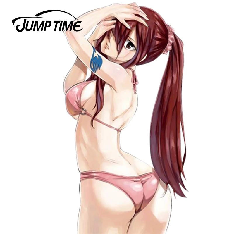 JumpTime 13 см x 7 1 автомобильный Стайлинг сексуальная красота Erza Scarlet оконная наклейка