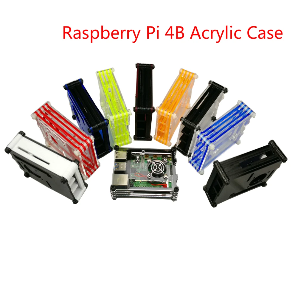 Акриловый чехол для Raspberry Pi 4 9 слоев прозрачный корпус многоцветный 4B популярный
