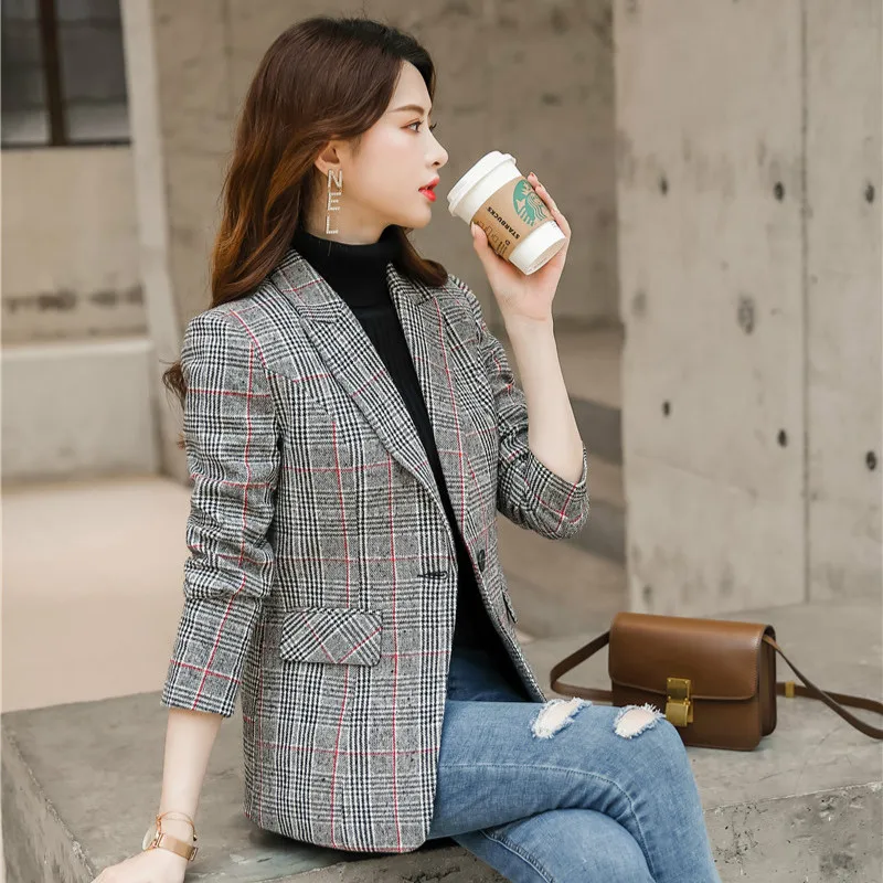 Женский элегантный блейзер для офиса и работы модный Блейзер женская верхняя