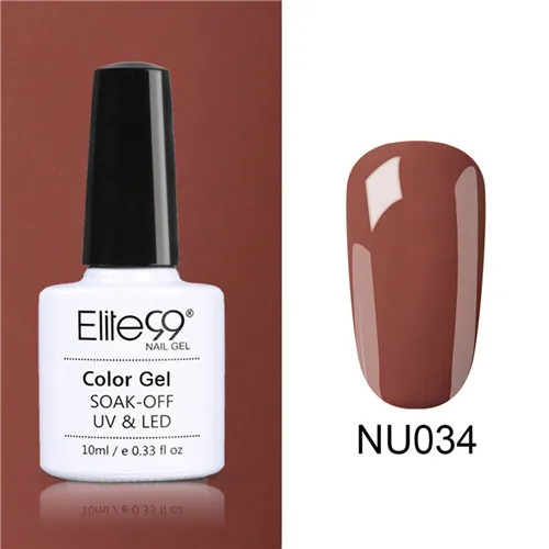 NU034 Elite99 Гель-лак для ногтей, 10 мл, гель телесного цвета, базовый гель, гибридный гвоздь, блестящий Гель-лак для лаки для ногтей - Цвет: NU034