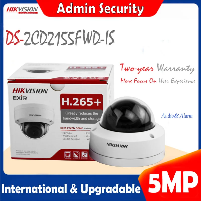 Hikvision DS 2CD2155FWD IS новая Оригинальная английская версия IP корпус 5MP купольная IR камера POE Безопасность HD мини