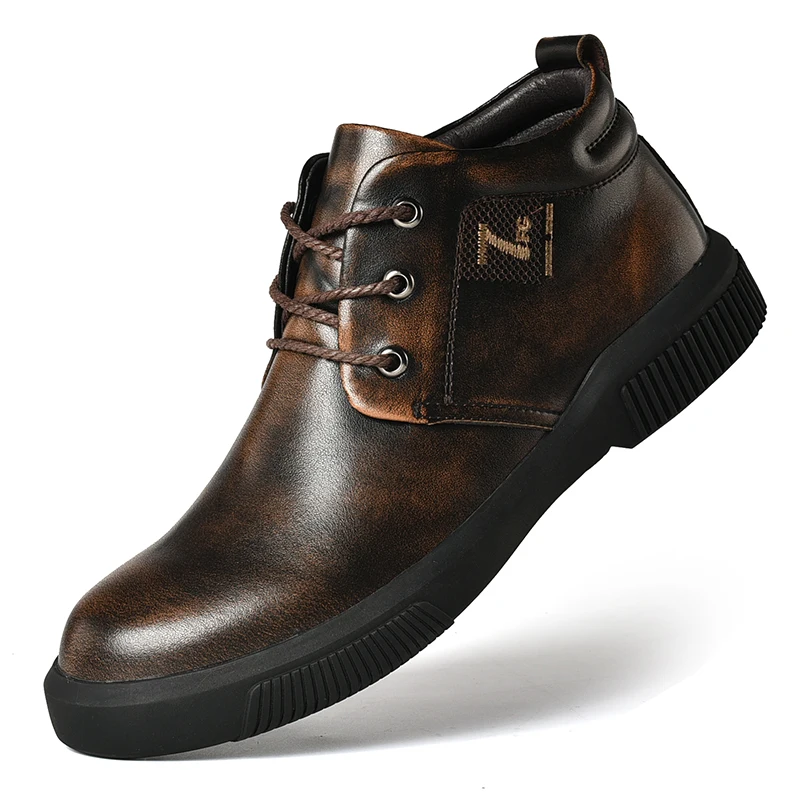 

Fashion Winter Warm Men Waterproof Outdoor High Tops Work Boots Mens Boots Leather