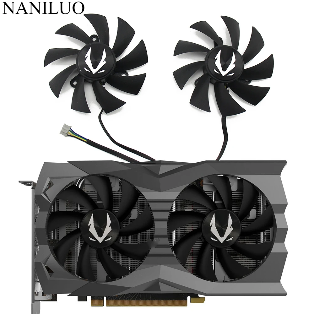 Охлаждающий вентилятор для видеокарты Zotac GeForce RTX 1660 2060 87 мм GA92A2H 0 35a GTX 2070