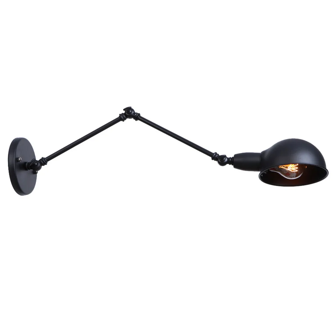 Черный Регулируемый длинный поворотный настенный светильник винтажный Wandlamp Edison