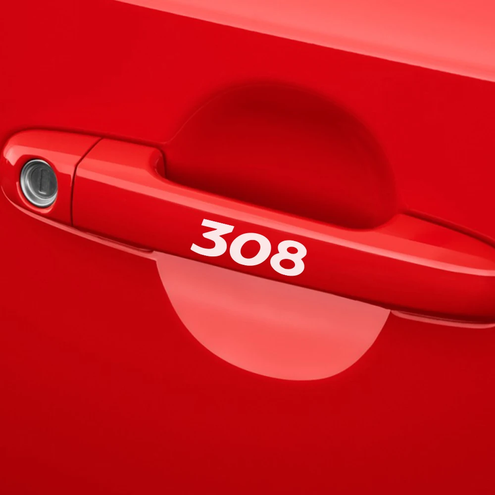 Виниловые креативные наклейки из ПВХ для гоночных автомобилей Peugeot 308 4 шт.