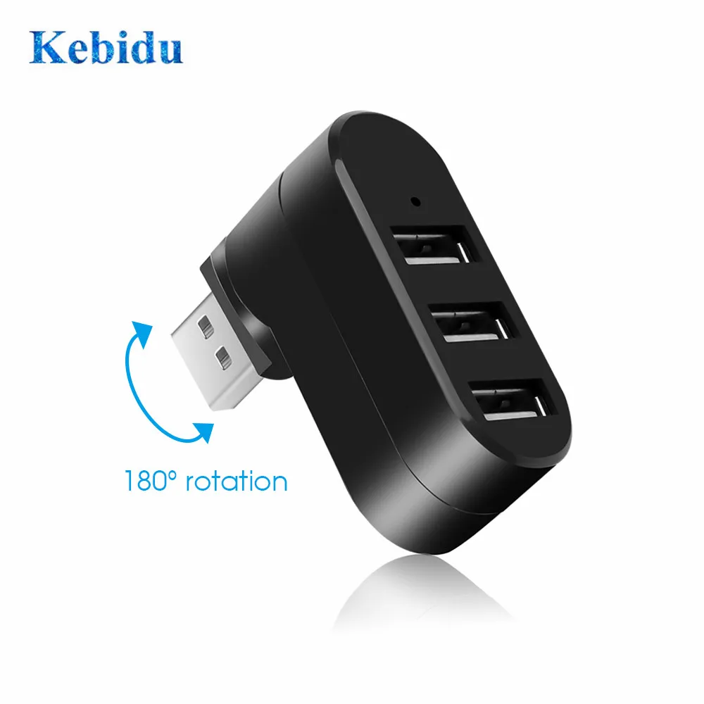 KEBIDU высокоскоростной 3 порта USB 2 0 концентратор Разветвитель Мини адаптер
