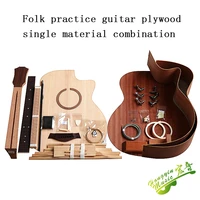 41 inch gac cutaway guitar diy folk ballad single guitar accessories package spruce solid wood side back plywood