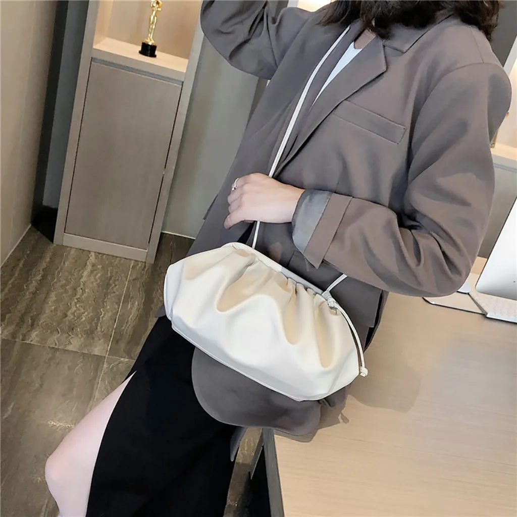 Модная женская простая сумка мессенджер в виде пельменей клатч облака кошелек