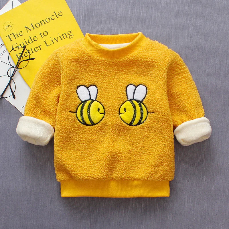 JP Two Bee Yellow Детские свитера с рисунком для мальчиков; Повседневный детский осенний теплый пуловер; свитер для мальчиков; одежда с длинными рукавами для малышей - Цвет: JP Two Bee Yellow